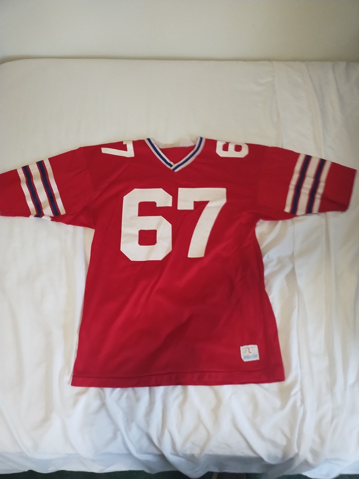 Vtg 1960s-70's Red Football Jersey Champion #67 Made in USA Alliance Aviators OH