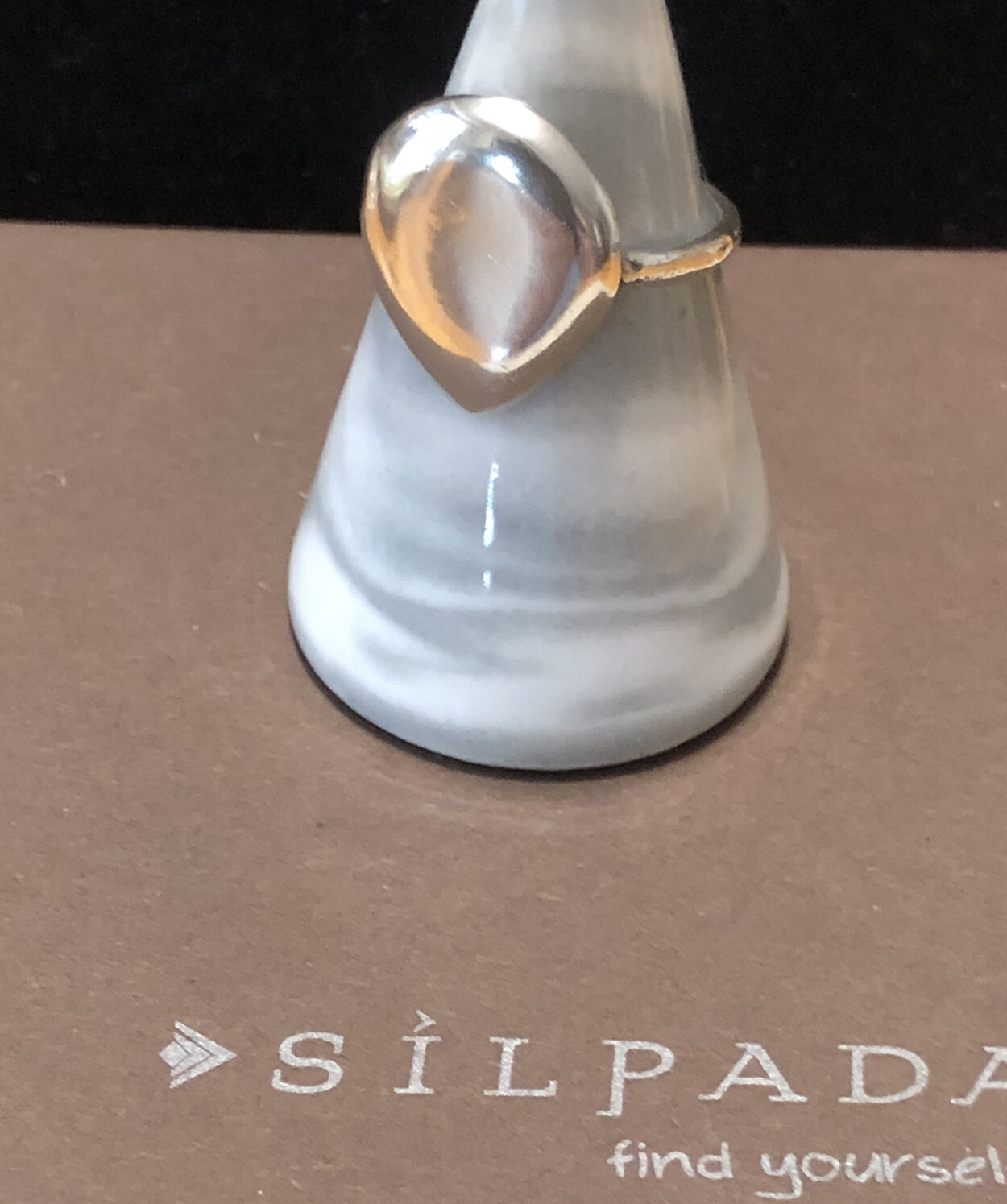 SILPADA  925 Sterling Silver Raindrop Ring R2862 Size 7.25 - 7.5