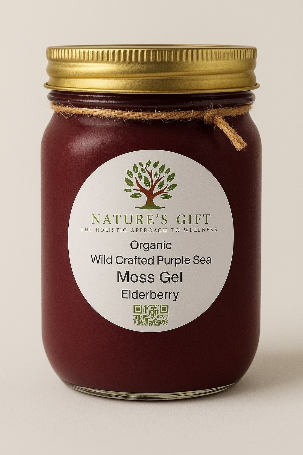 16 oz Wild Crafted Organic Purple Sea Moss Gel (Elderberry)