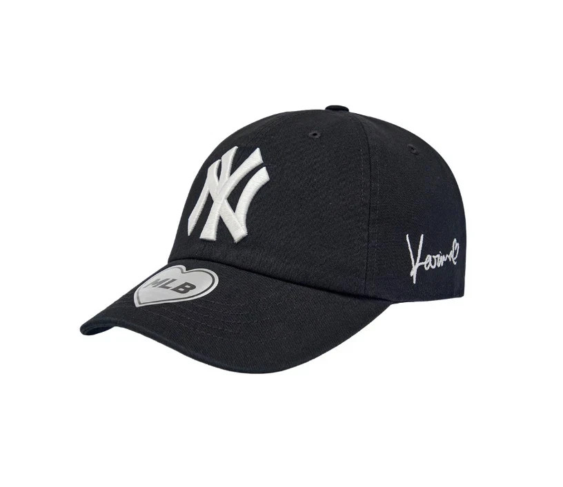 MLB x Karina Signature Unstructured Ball Cap Black Aespa K-Pop Dad Hat New