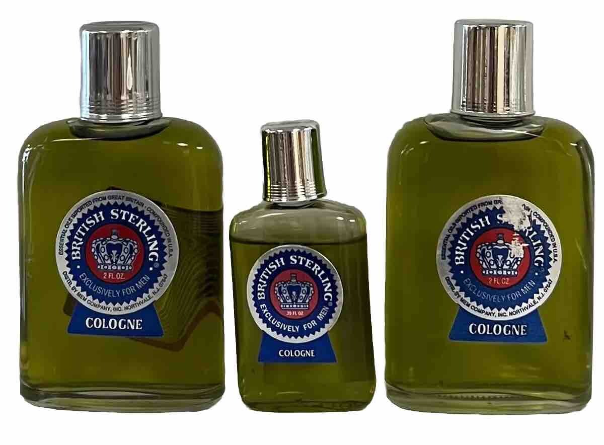 2 British Sterling Cologne original 90s 2 fl oz glass + free 0.75 COLOGNE 2 British Sterling Cologne original 90s 2 fl oz glass + free 0.75 COLOGNE