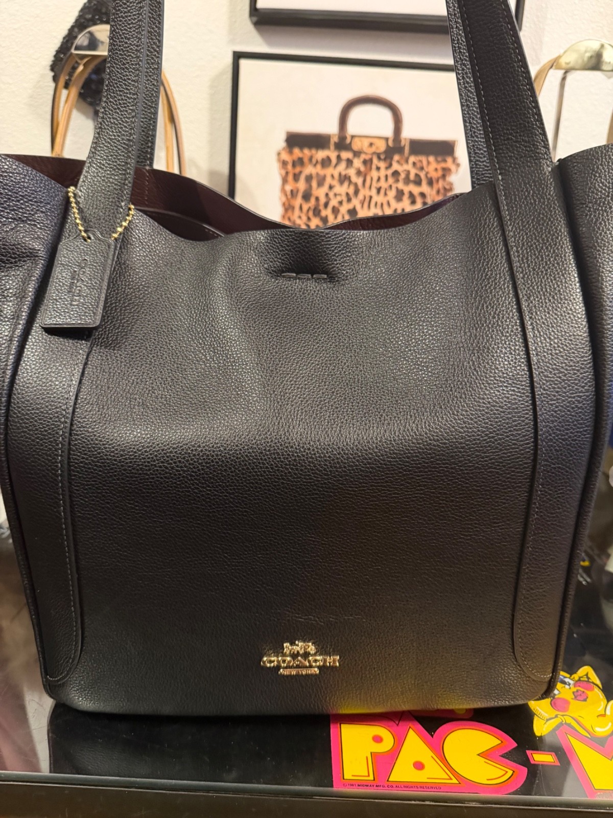 COACH Hadley Tote Bag Black Leather Authentic COACH Hadley Tote Bag Black Leather Authentic