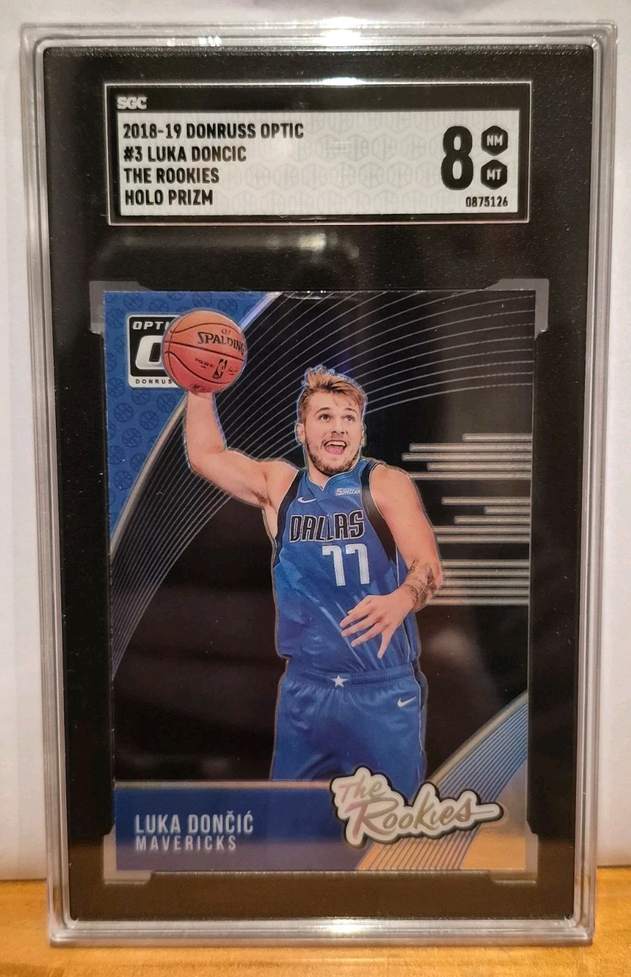 Panini 2018-19 Donruss Optic Luka Doncic The Rookies Holo Prizm #3 SGC 8