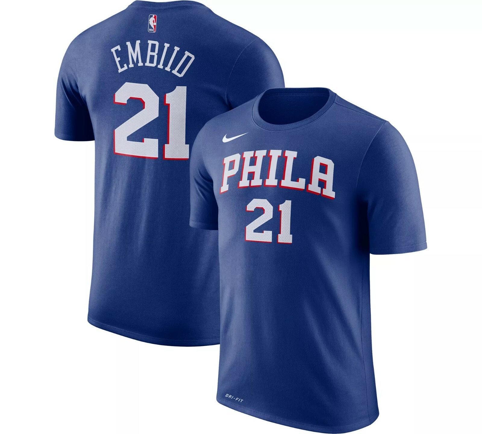 Joel Embiid Philadelphia 76ers Men\'s Nike Dri-FIT Tee SIZE XXL - New With Tags