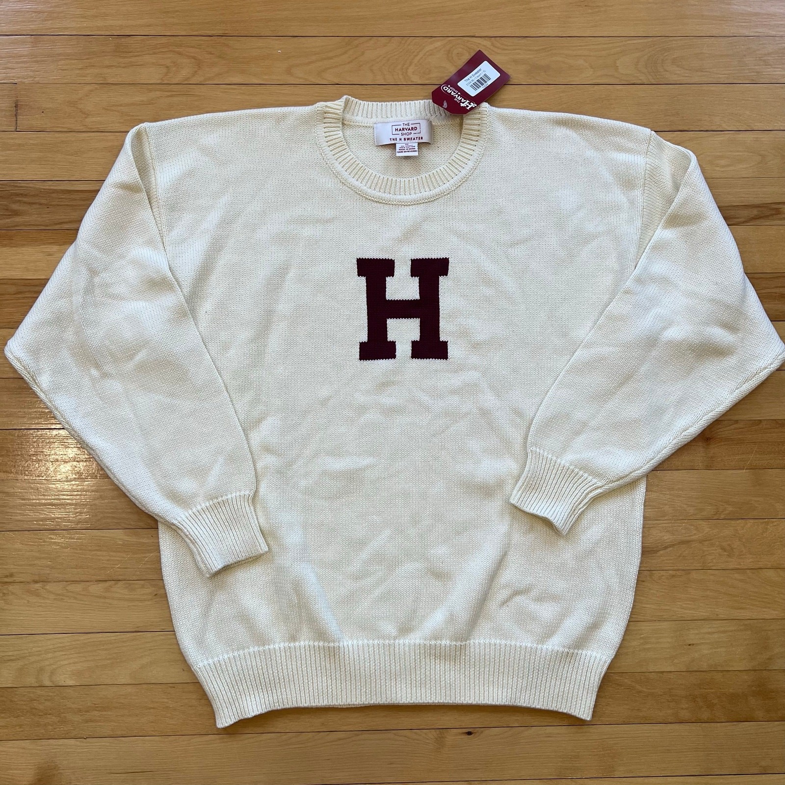 Harvard University Traditional H Sweater Unisex XL Cream New Knit Pullover NWT Harvard University Traditional H Sweater Unisex XL Cream New Knit Pullover NWT