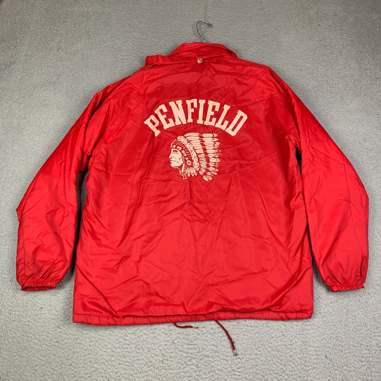 Vintage 60s Champion Jacket Mens M Hooded Coach Windbreaker Penfield Indians