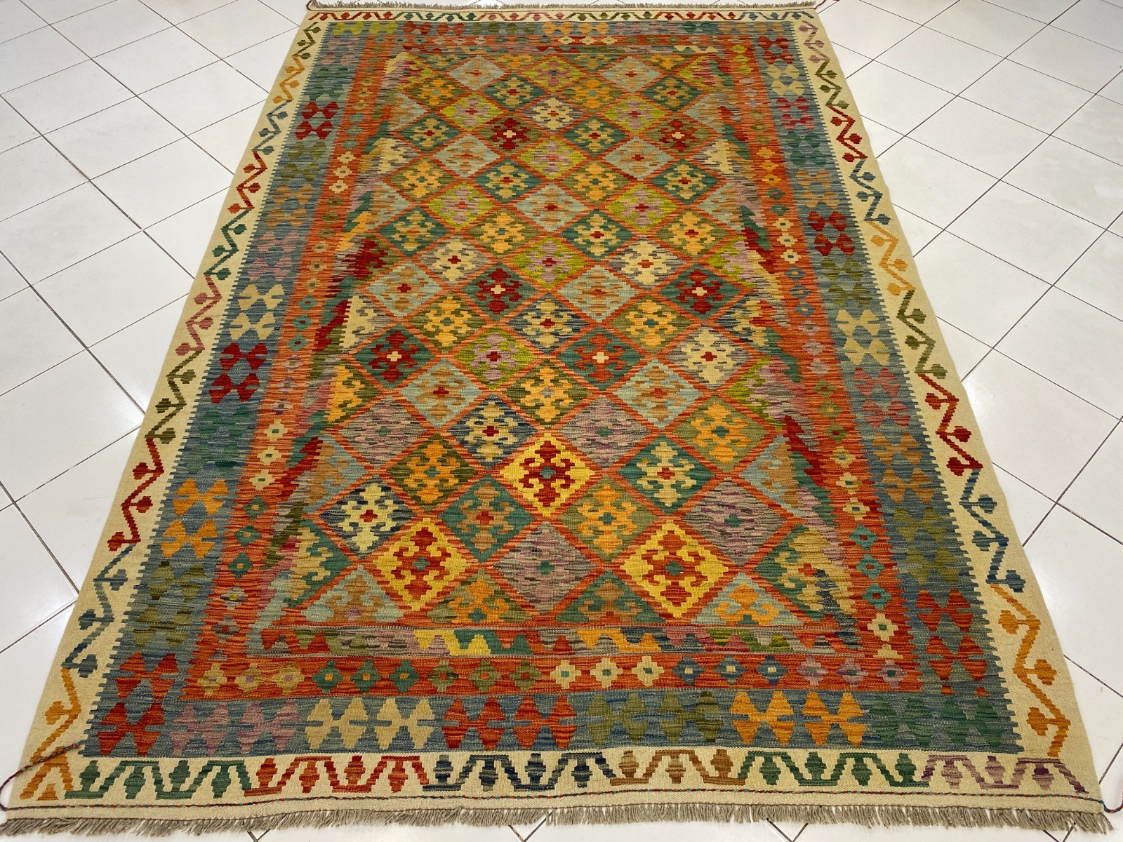7x9 ft Large Oriental Turkish Handmade Classic Lovely Traditional Afghan Kilim