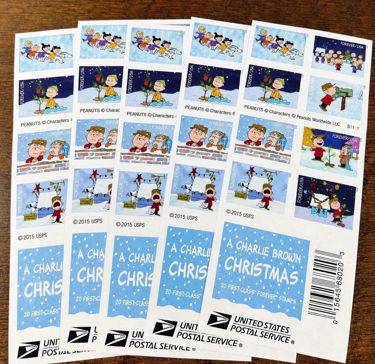 Genuine USPS Forever Stamps – Charlie Brown – 5 Sheets of 20 – 100 Stamps Genuine USPS Forever Stamps – Charlie Brown – 5 Sheets of 20 – 100 Stamps