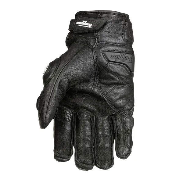 Motorcycle Gloves Black Racing Genuine Leather Motorbike White Road Riding Team