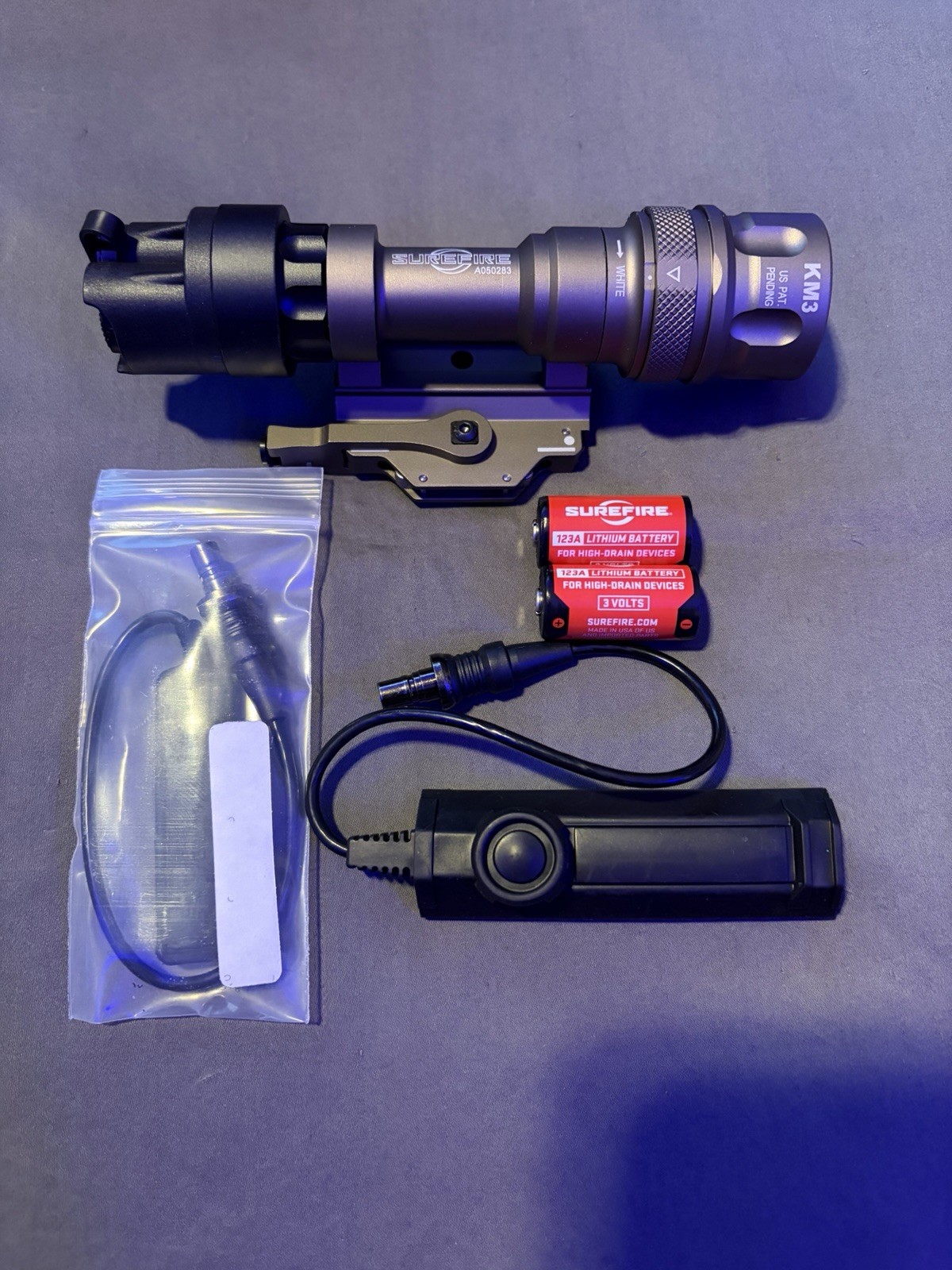 SureFire M952V-IR Flashlight KM3 LED & M93-Mount + 2-S/F Batteries & 2-P/S’s