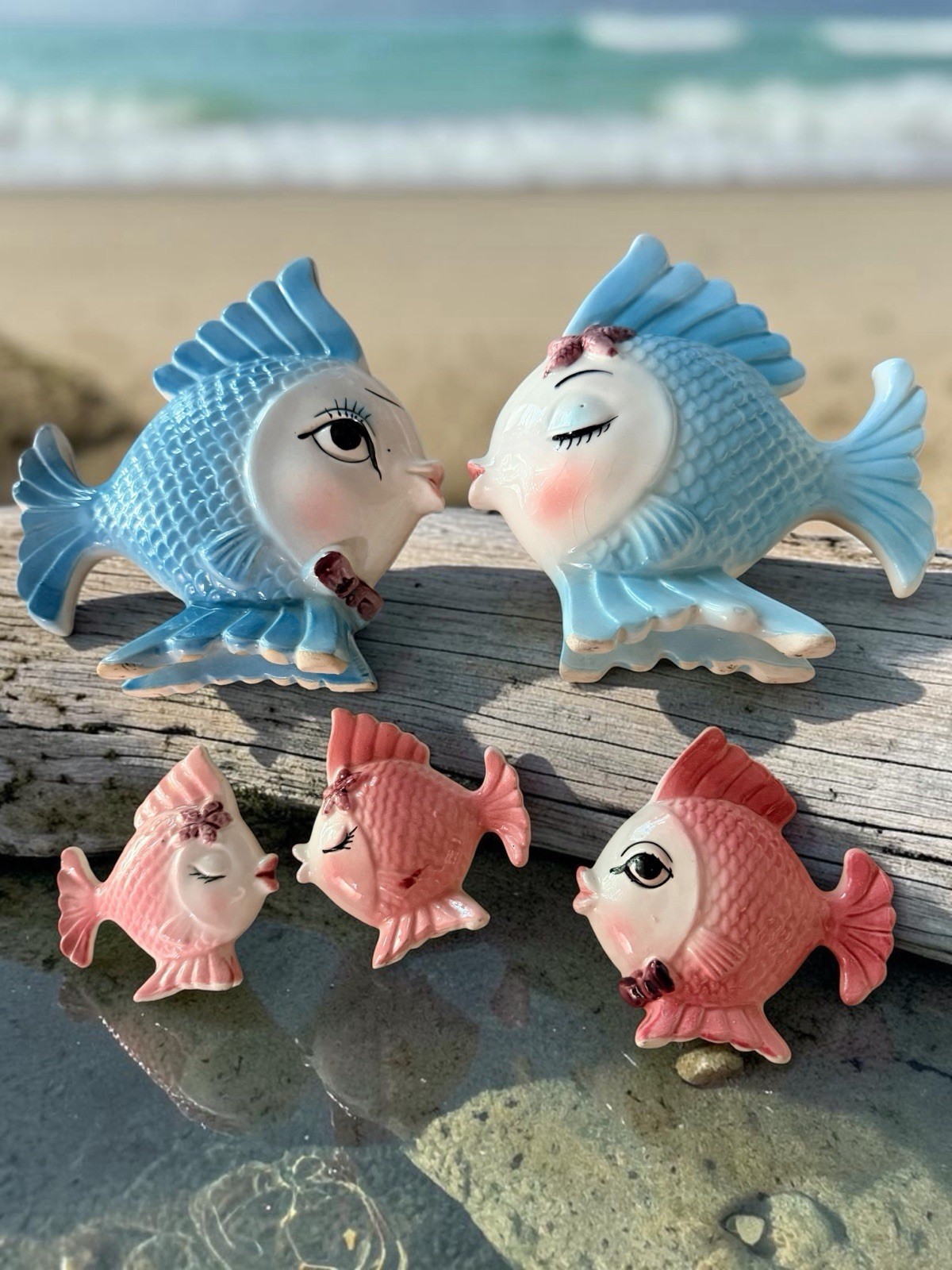 Vintage BRADLEY Exclusives Ceramic Fish Wall Plaque Set of 5 Made in Japan 🐟 Vintage BRADLEY Exclusives Ceramic Fish Wall Plaque Set of 5 Made in Japan 🐟