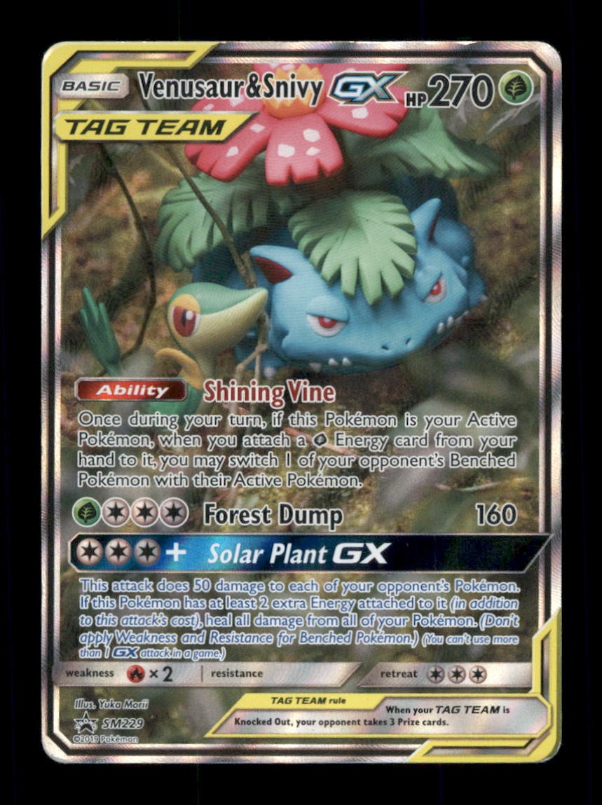 Venusaur & Snivy GX - Promo Holo SM Promos SM229 MP