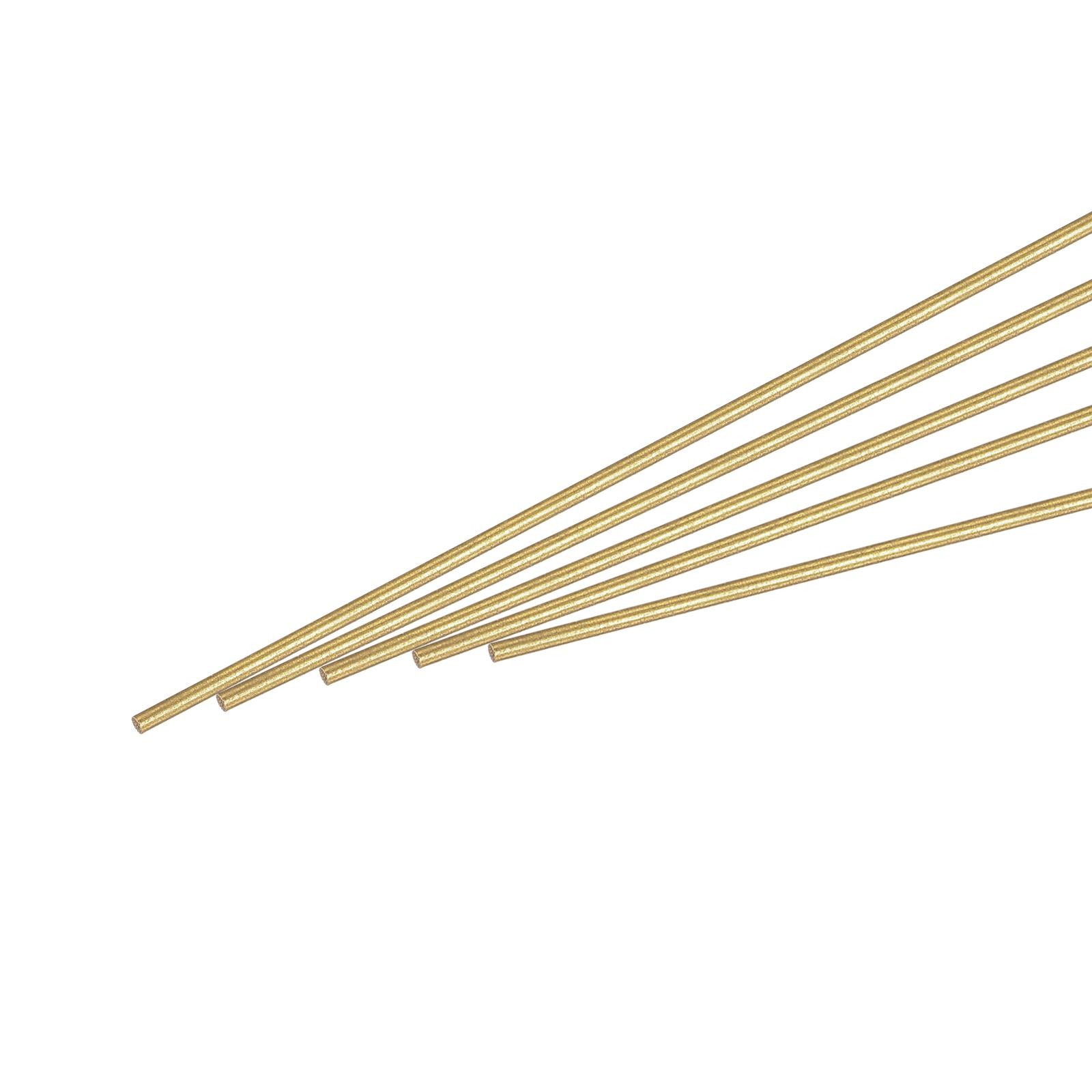 20Pcs Brass Solid Round Rod 0.8mm Diameter 300mm Length for DIY Craft