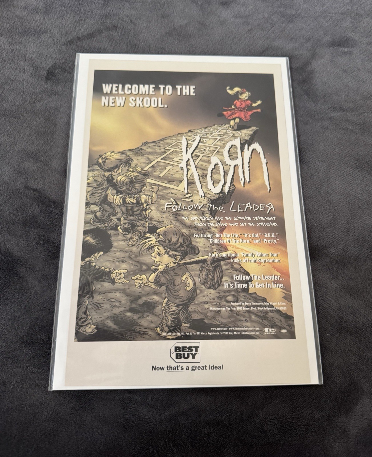 1998 KORN Follow The Leader Vintage Print Ad/Poster CD/LP Promo Art Nu Metal 90s