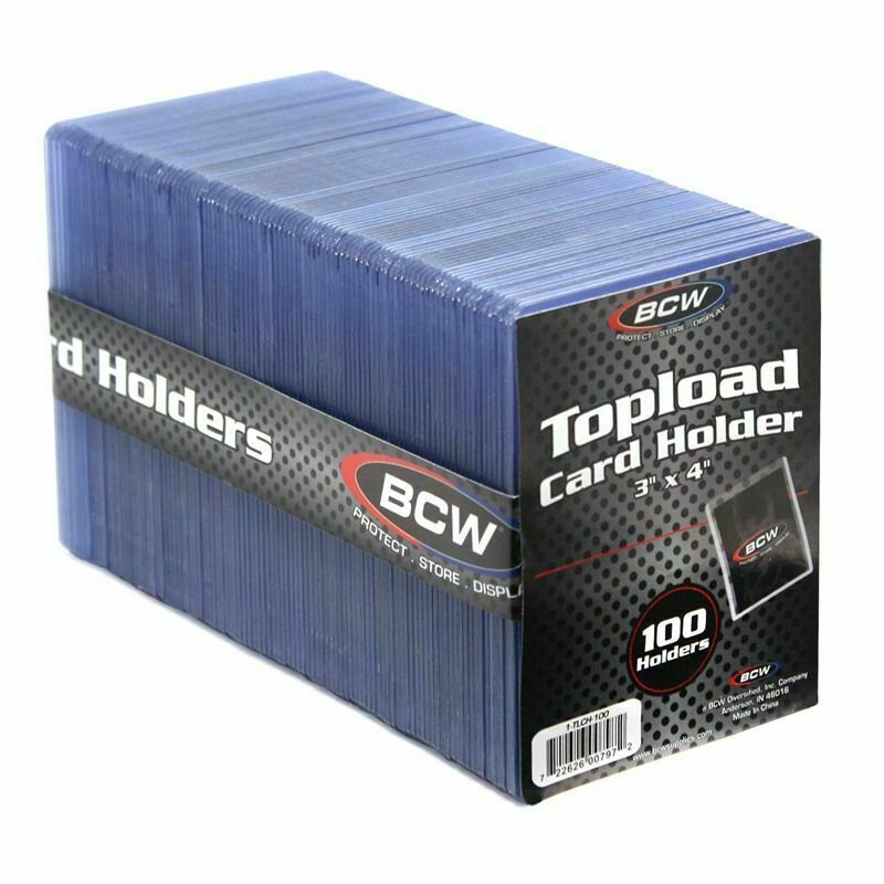 100 STANDARD 3x4 BCW TOPLOADER CARD HOLDER - 100 CT PACK - BRAND NEW & SEALED 100 STANDARD 3x4 BCW TOPLOADER CARD HOLDER - 100 CT PACK - BRAND NEW & SEALED