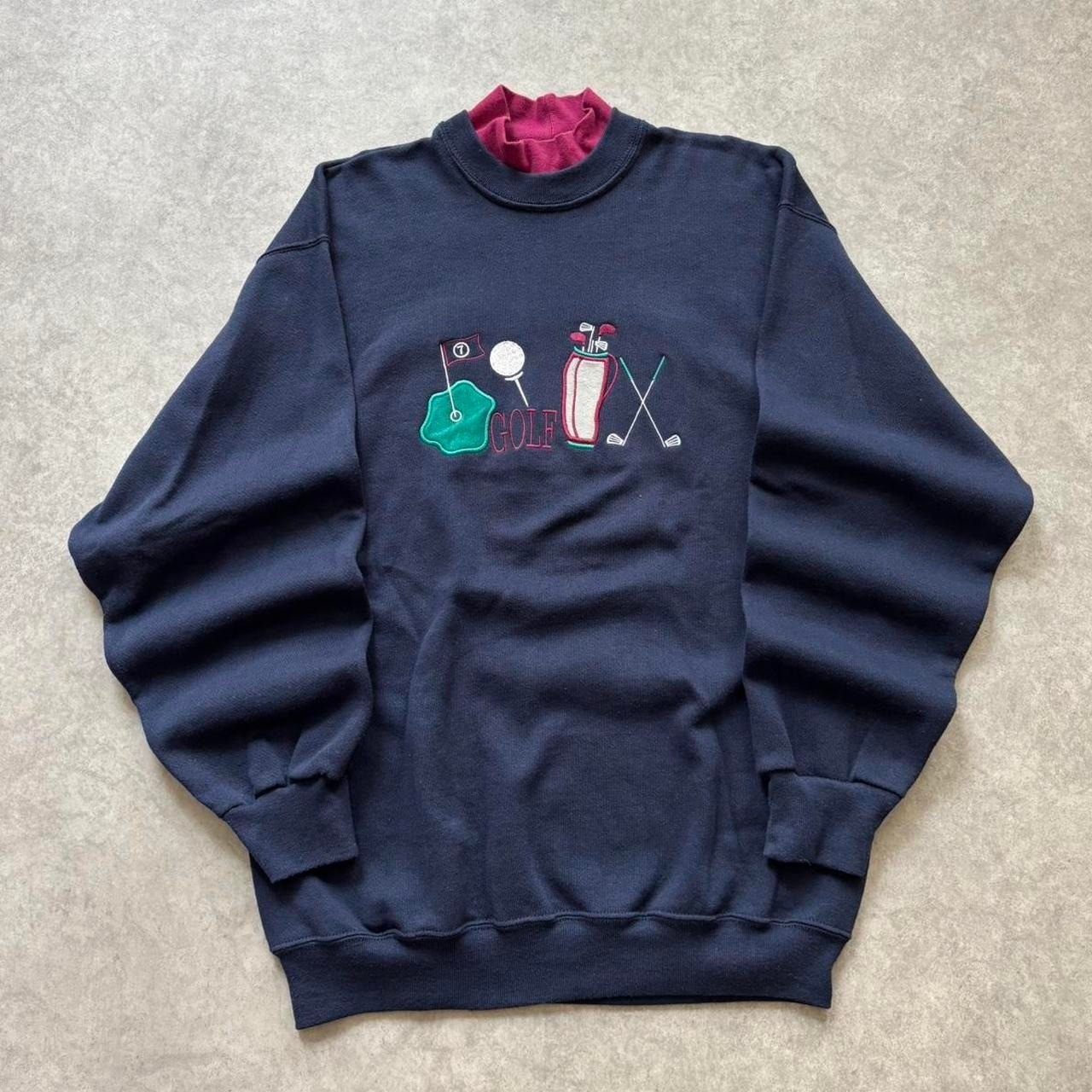 Vintage 90s Brindar Design Classics Golf Sweatshirt Navy Blue XL Made in USA Vintage 90s Brindar Design Classics Golf Sweatshirt Navy Blue XL Made in USA