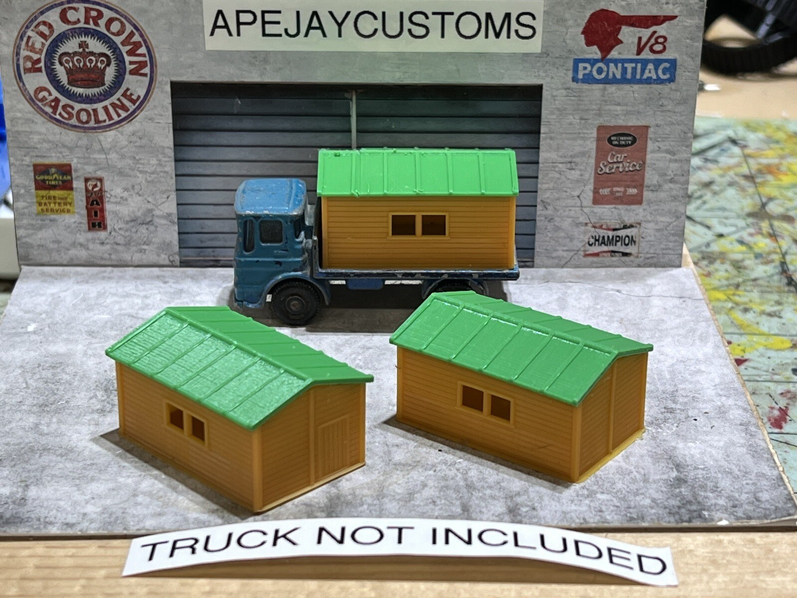 Vintage Matchbox Lesney No 60 Blue Site Hut Truck (2 HUTS ONLY) Vintage Matchbox Lesney No 60 Blue Site Hut Truck (2 HUTS ONLY)