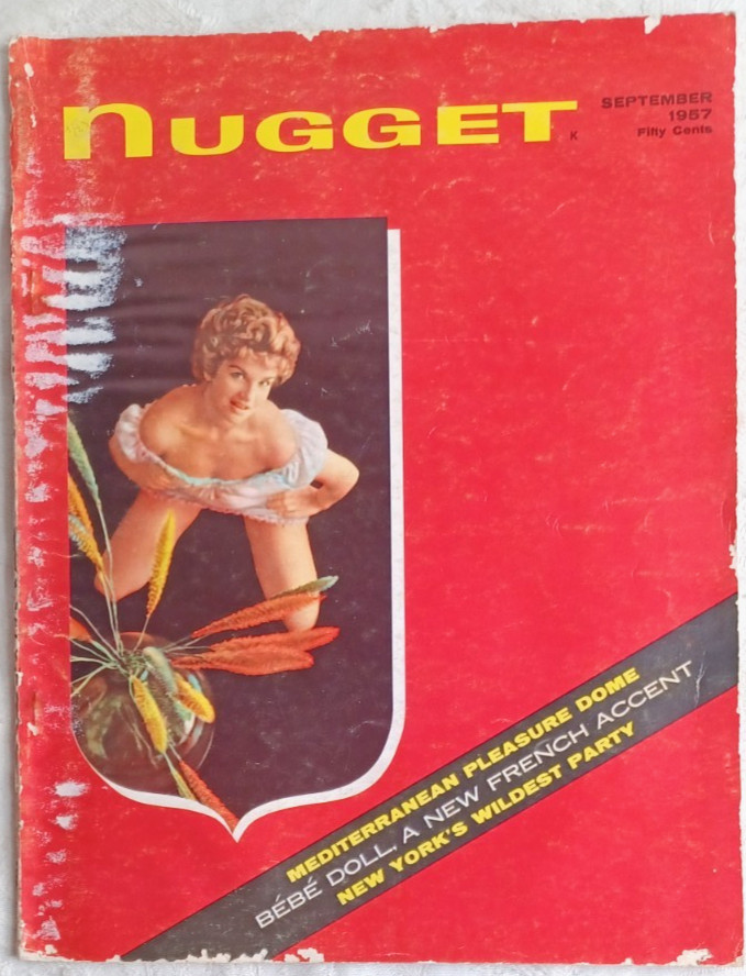 Nugget Magazine Sept 1957 Mediterranean Pleasure Dome TINA LOUISE Good Cond Q3