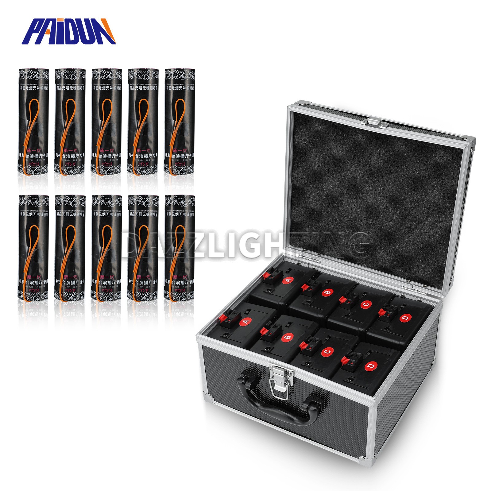 PAIDUN 8PCS Sparkler Base Mini Cold Spark Machine Firework Effect Remote Control