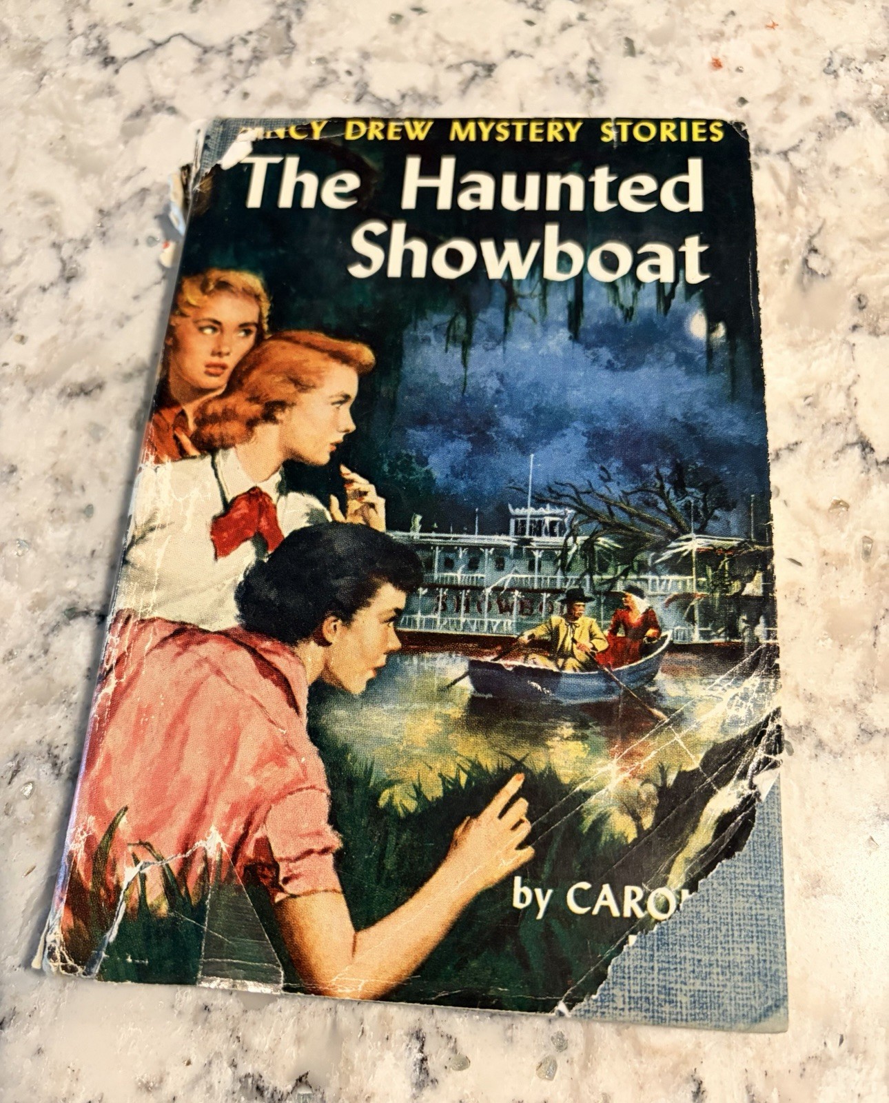 *VINTAGE* 1957 Nancy Drew #35: The Haunted Showboat by Carolyn Keene HCDJ *VINTAGE* 1957 Nancy Drew #35: The Haunted Showboat by Carolyn Keene HCDJ