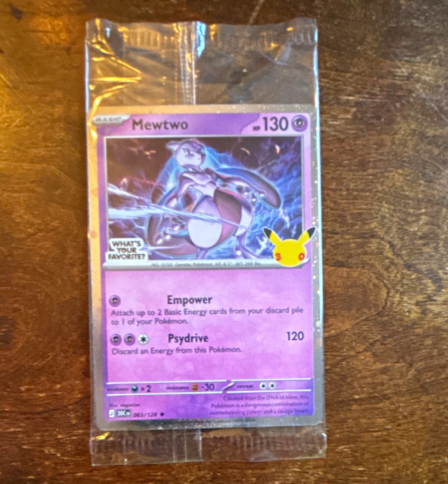The Pokémon Company Mewtwo 063/128 Promo Holo Rare 130 HP English Card