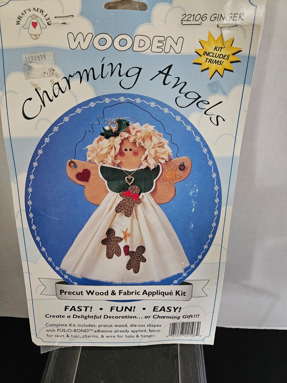 Vtg Rare Wooden Charming Angels Craft Kit Whats New Ltd