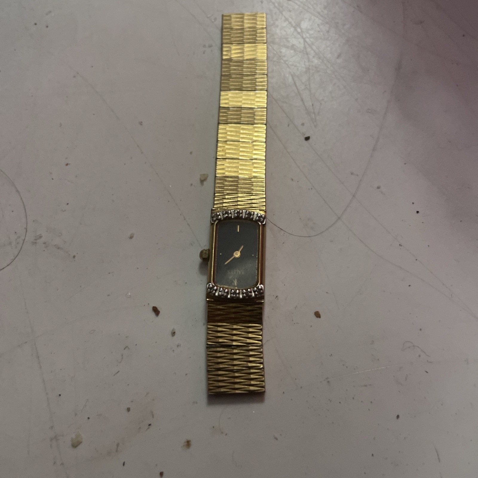 Rare Vintage BALLY’S Las Vegas By Bulova Diamond Swiss Dainty Gold Plate Watch Rare Vintage BALLY’S Las Vegas By Bulova Diamond Swiss Dainty Gold Plate Watch