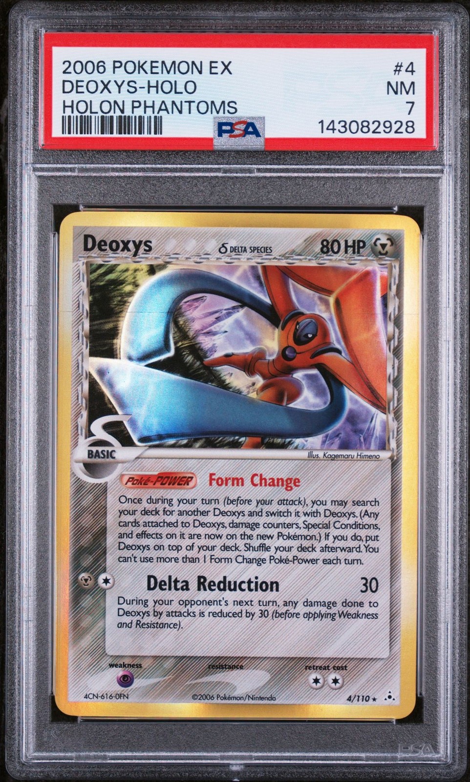 2006 Pokemon Deoxys Holo 4/110 EX Holon Phantoms Delta Species PSA 7 Near Mint 2006 Pokemon Deoxys Holo 4/110 EX Holon Phantoms Delta Species PSA 7 Near Mint