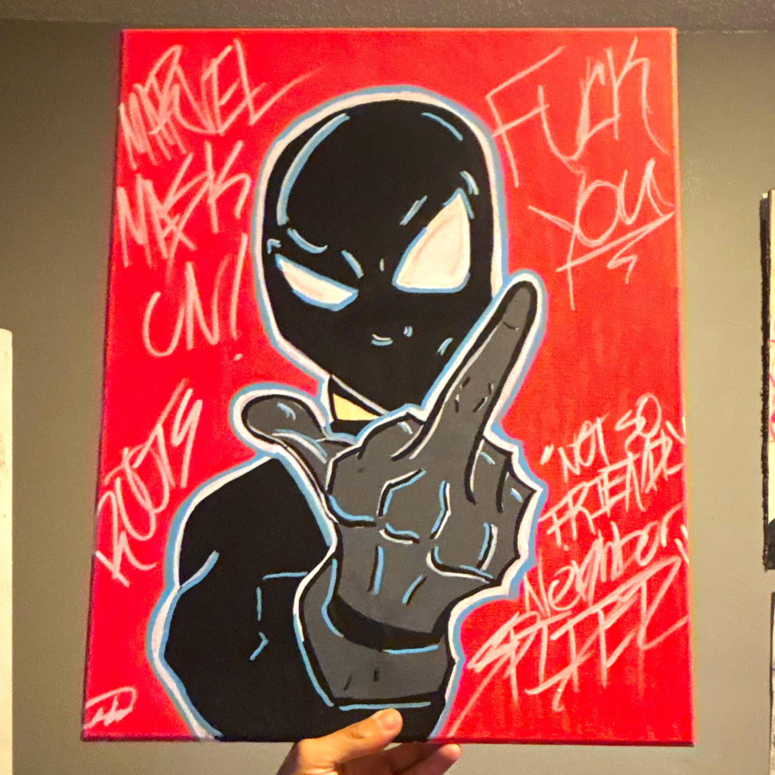 Original hand painted Spider-Man painting Original hand painted Spider-Man painting