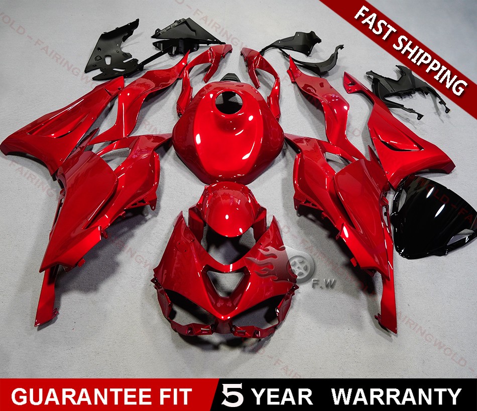 Candy Red ABS Fairings w/ Tank Cover For Kawasaki Ninja 2024-2027 ZX6R Bodywork