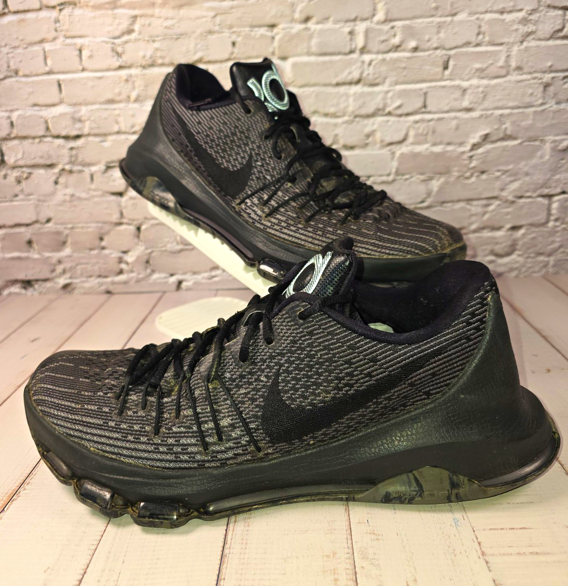 Nike KD 8 Blackout Low Top Lace Up Sneakers Black/Gray 749375-001