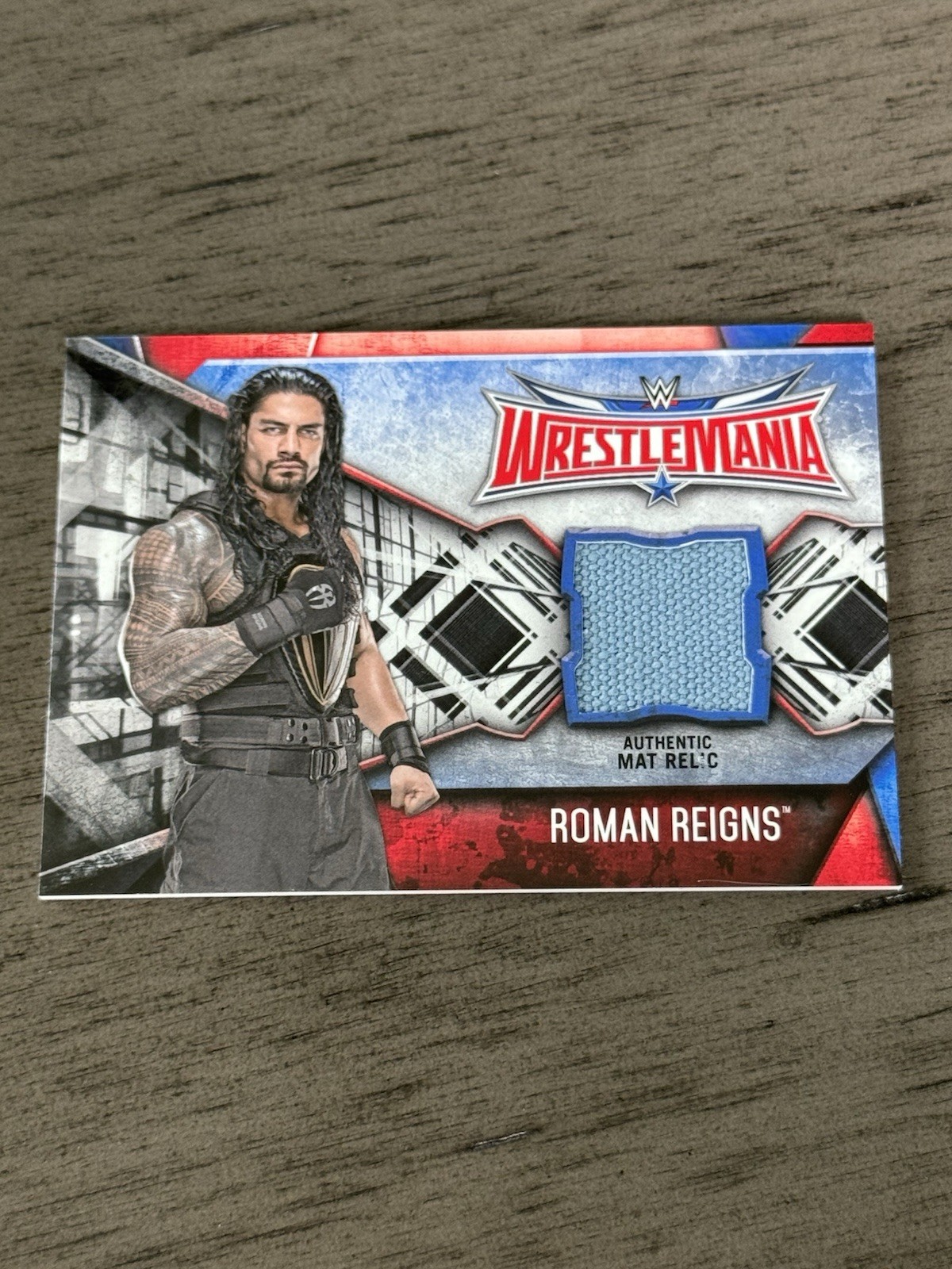 2017 Topps WWE Roman Reigns WrestleMania 32 Event Used Mat Relic 2017 Topps WWE Roman Reigns WrestleMania 32 Event Used Mat Relic