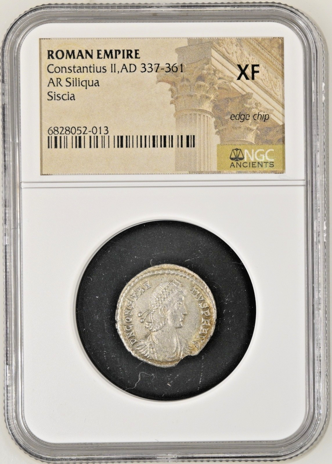 Roman Empire - Constantius II AD 357-361 Silver AR Siliqua NGC XF popular type