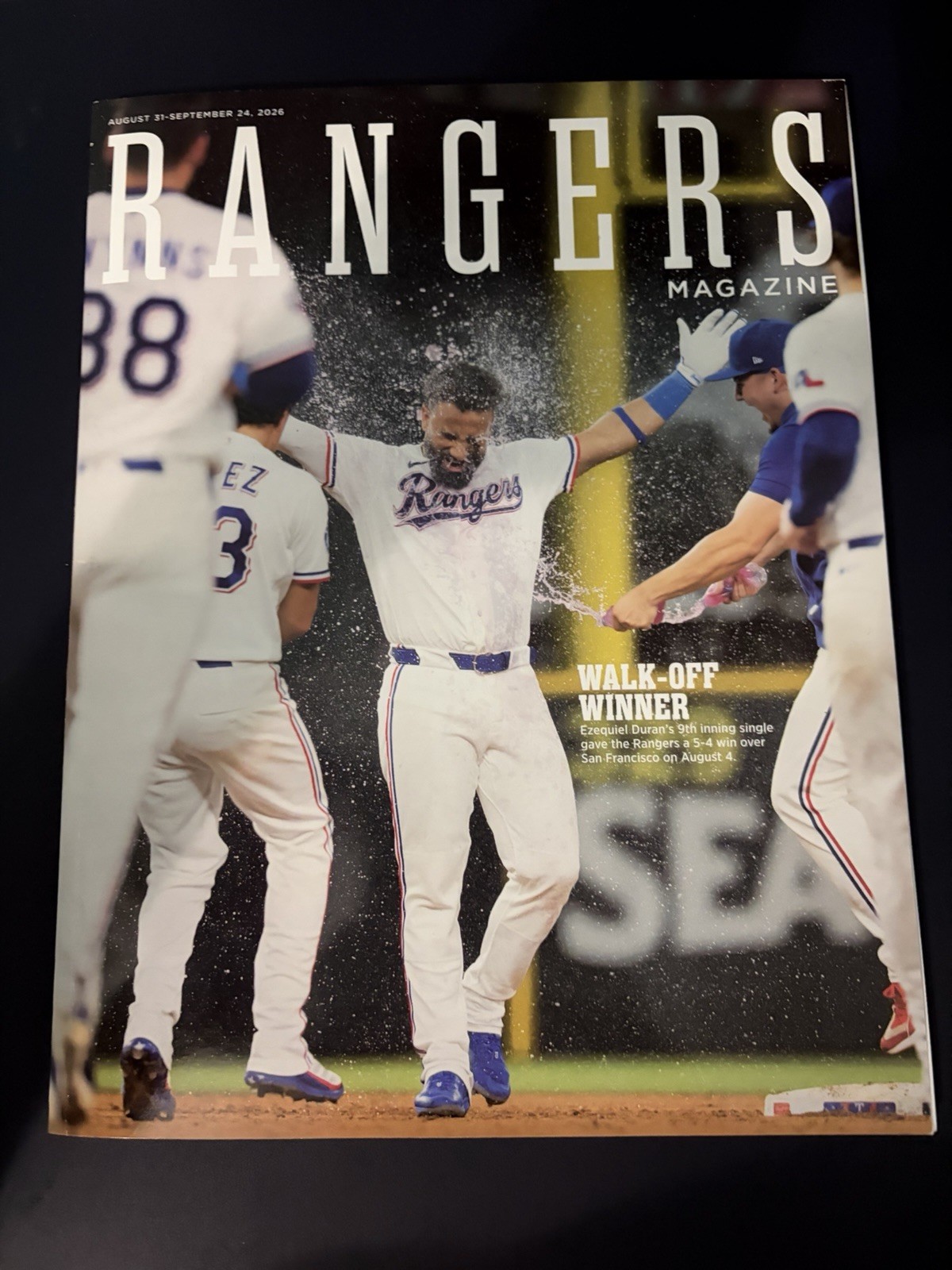 Texas Rangers Magazine Aug-Sep 2026 Issue (Aug 31-Sep 24) Baseball Sports