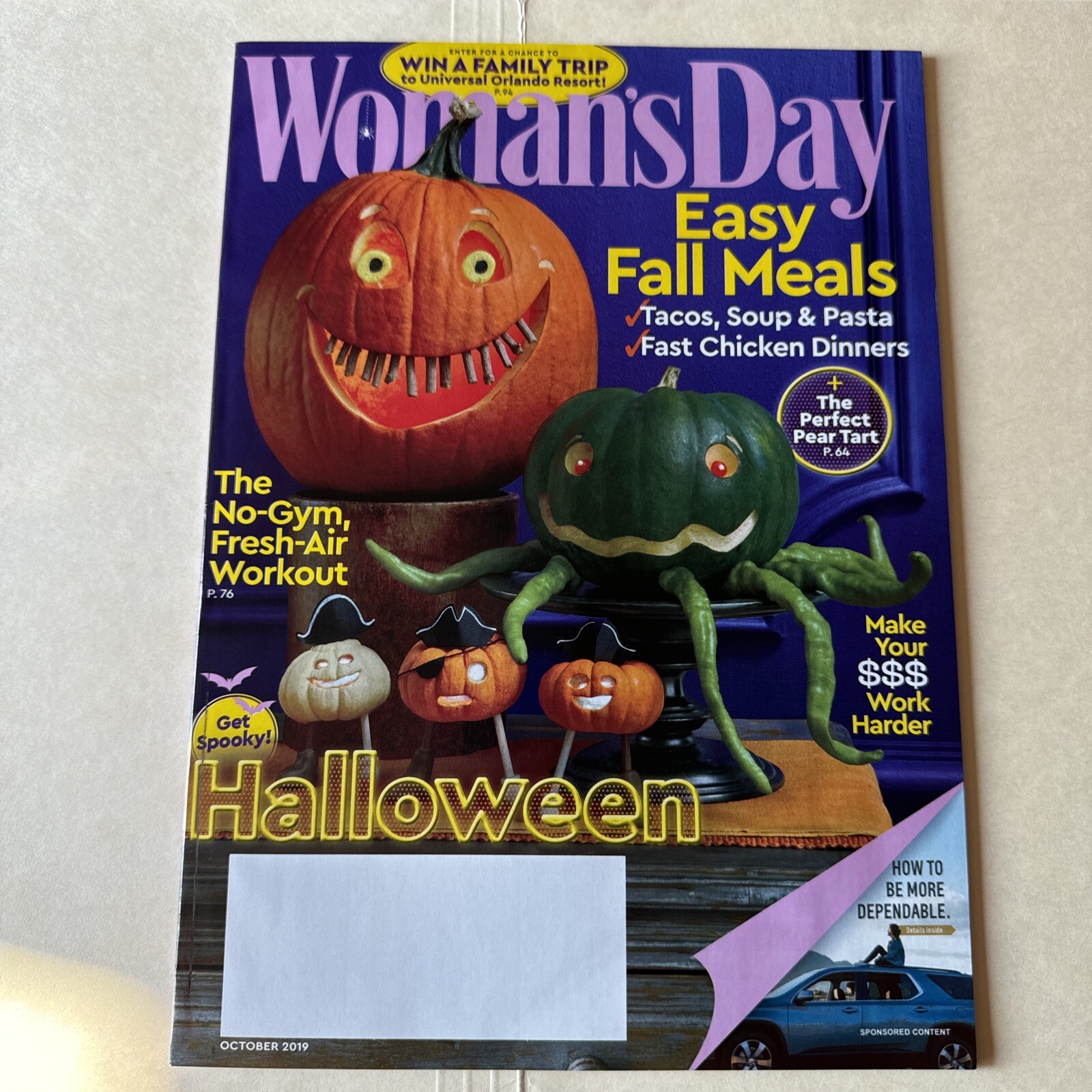 Woman\'s Day Magazine October 2019 - Halloween Get Spooky Easy Fall Meals