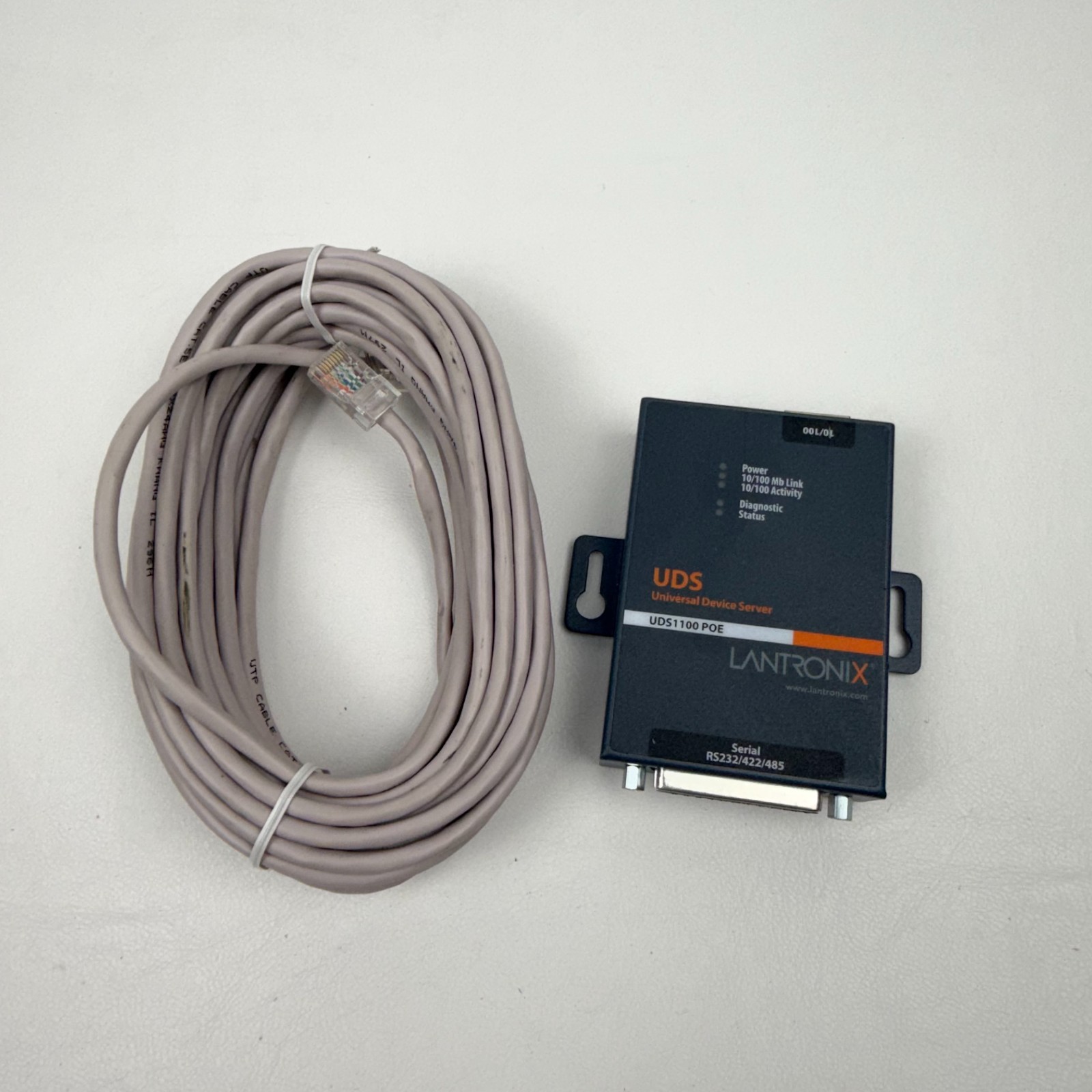 Lantronix UDS1100 Universal POE Serial Device Server Ethernet RS232 RS422 RS485 Lantronix UDS1100 Universal POE Serial Device Server Ethernet RS232 RS422 RS485