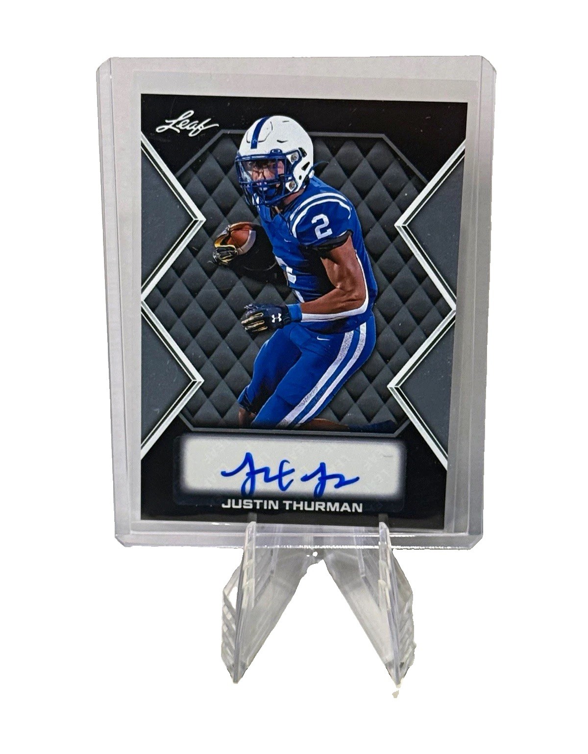 Leaf 2025 Justin Thurman 92 Leaf Lgr Auto RC Blue Prismatic /20 #92L-JT3