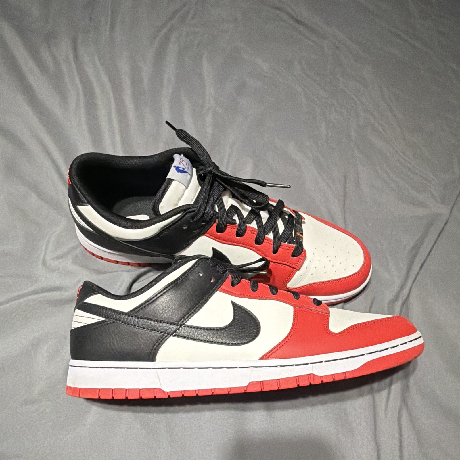 Nike Dunk Men\'s Low Top  Red Black White 75th Anniversary 2021 worn once size 14