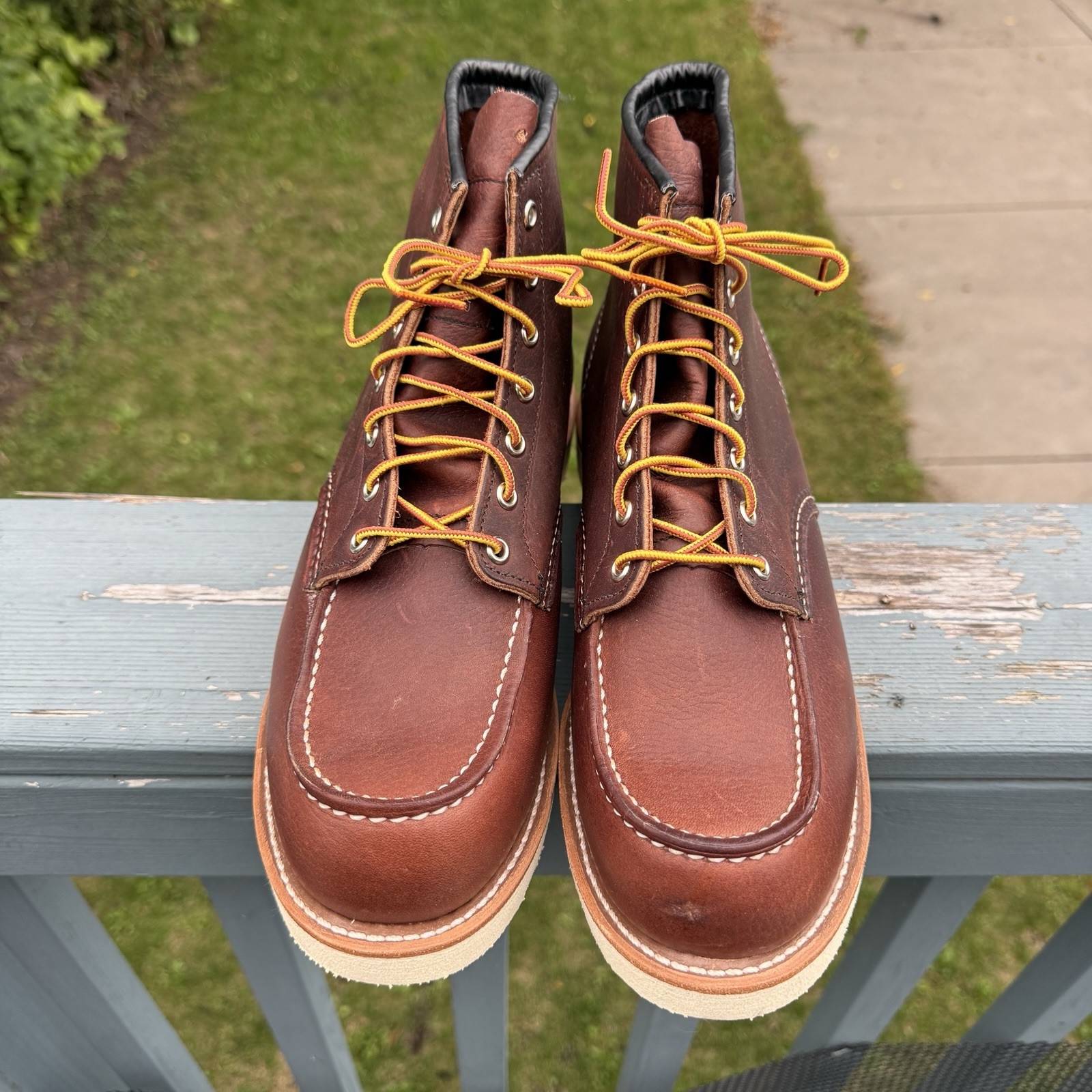 Red Wing 8138 Boots Men\'s Briar Oil Slick Brown Leather Moc Toe US 12 D Red Wing 8138 Boots Men\'s Briar Oil Slick Brown Leather Moc Toe US 12 D