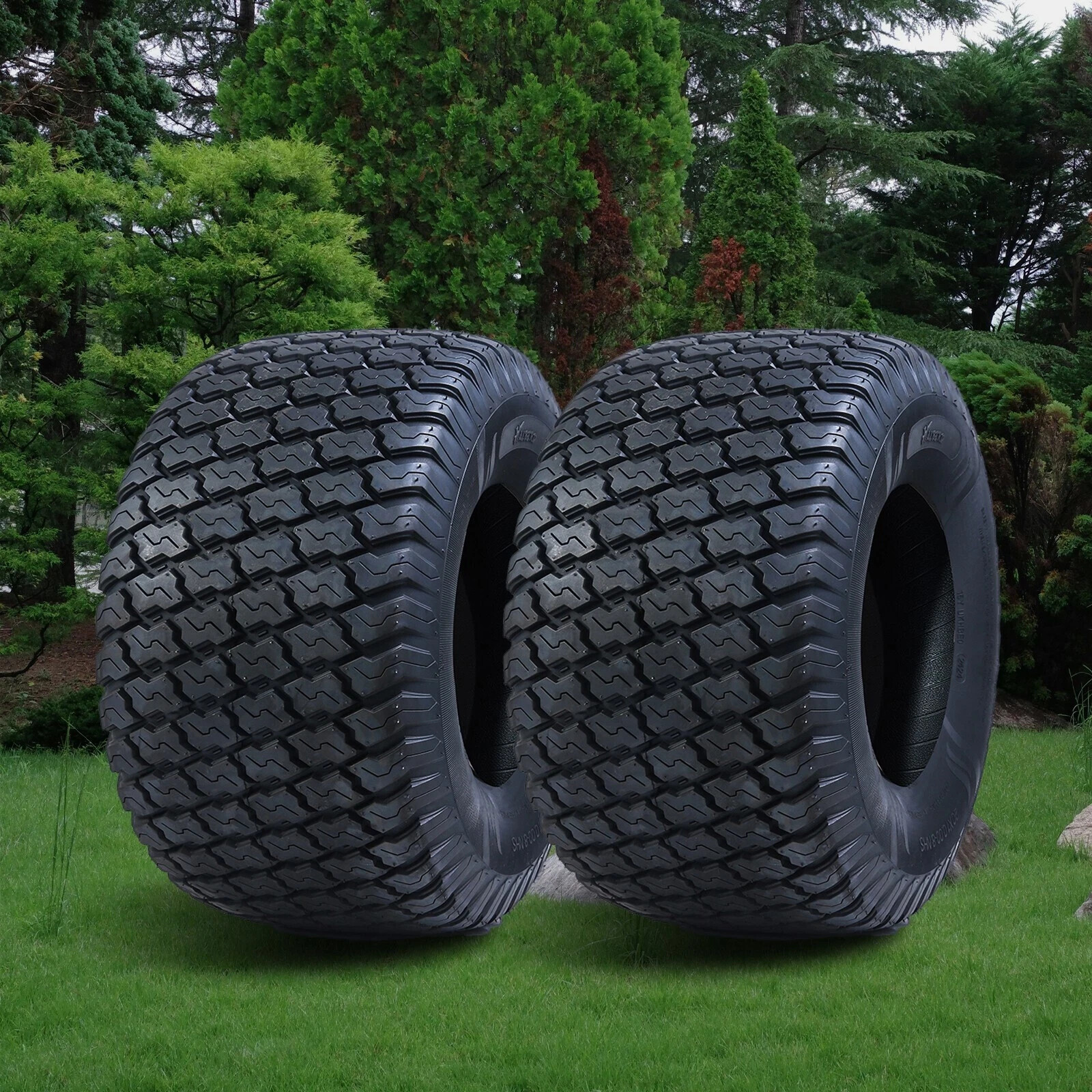Set Of 2 20x10.00-8 Lawn Mower Tires 20x10-8 Turf Tire 20x10x8nhs Tubeless 4PR