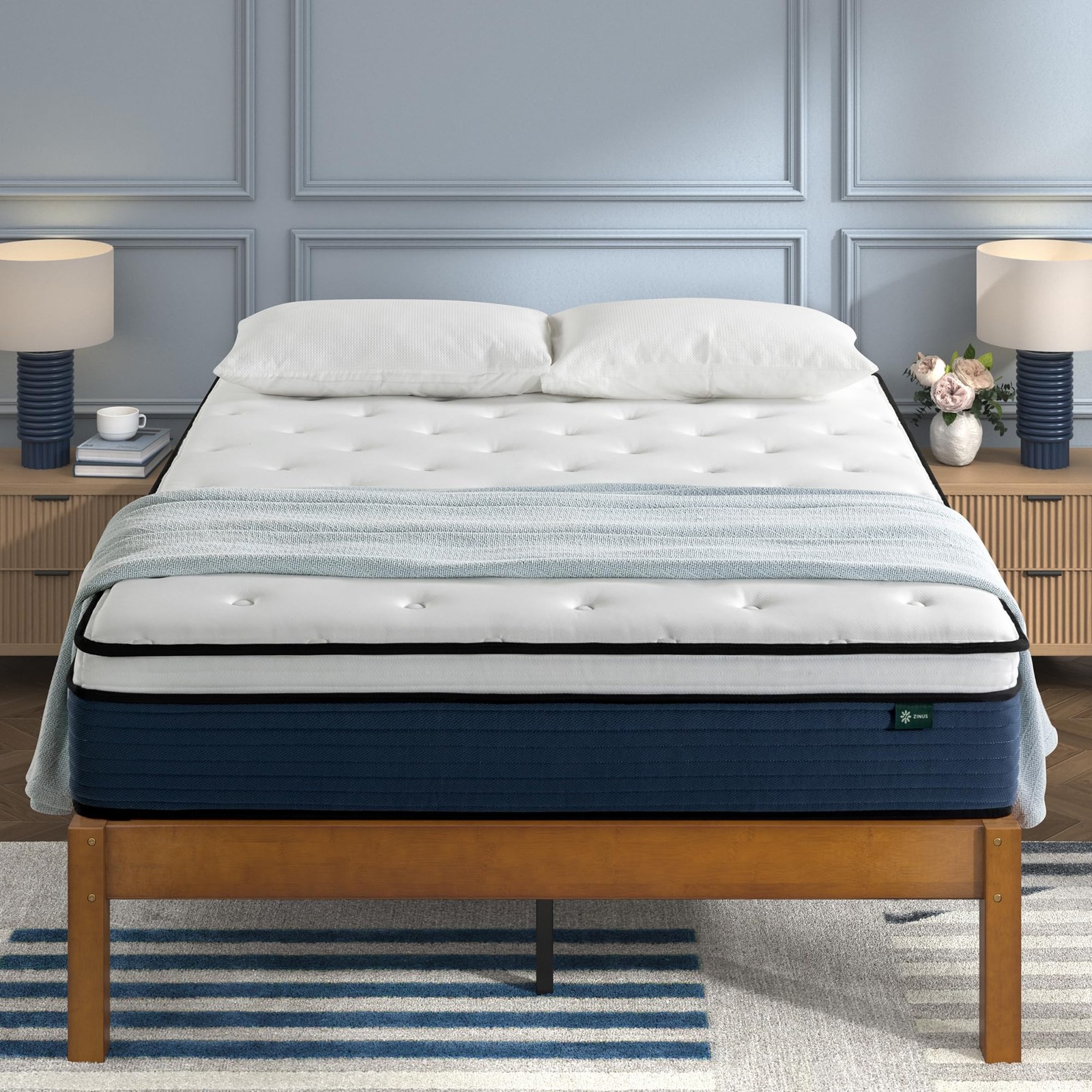 ZINUS 10 Inch Comfort Support Hybrid Mattress, Queen ZU-MSHO1SZI-10Q - White ZINUS 10 Inch Comfort Support Hybrid Mattress, Queen ZU-MSHO1SZI-10Q - White