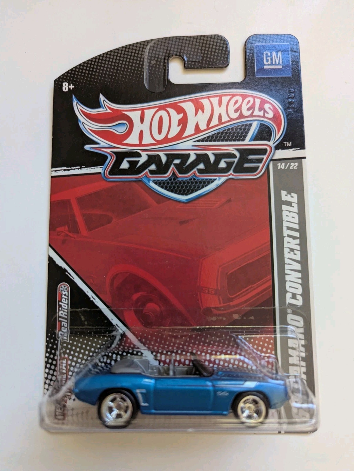 Hot Wheels Garage # 14/22  \'69 Camaro Convertible Metallic Blue Real Riders GM