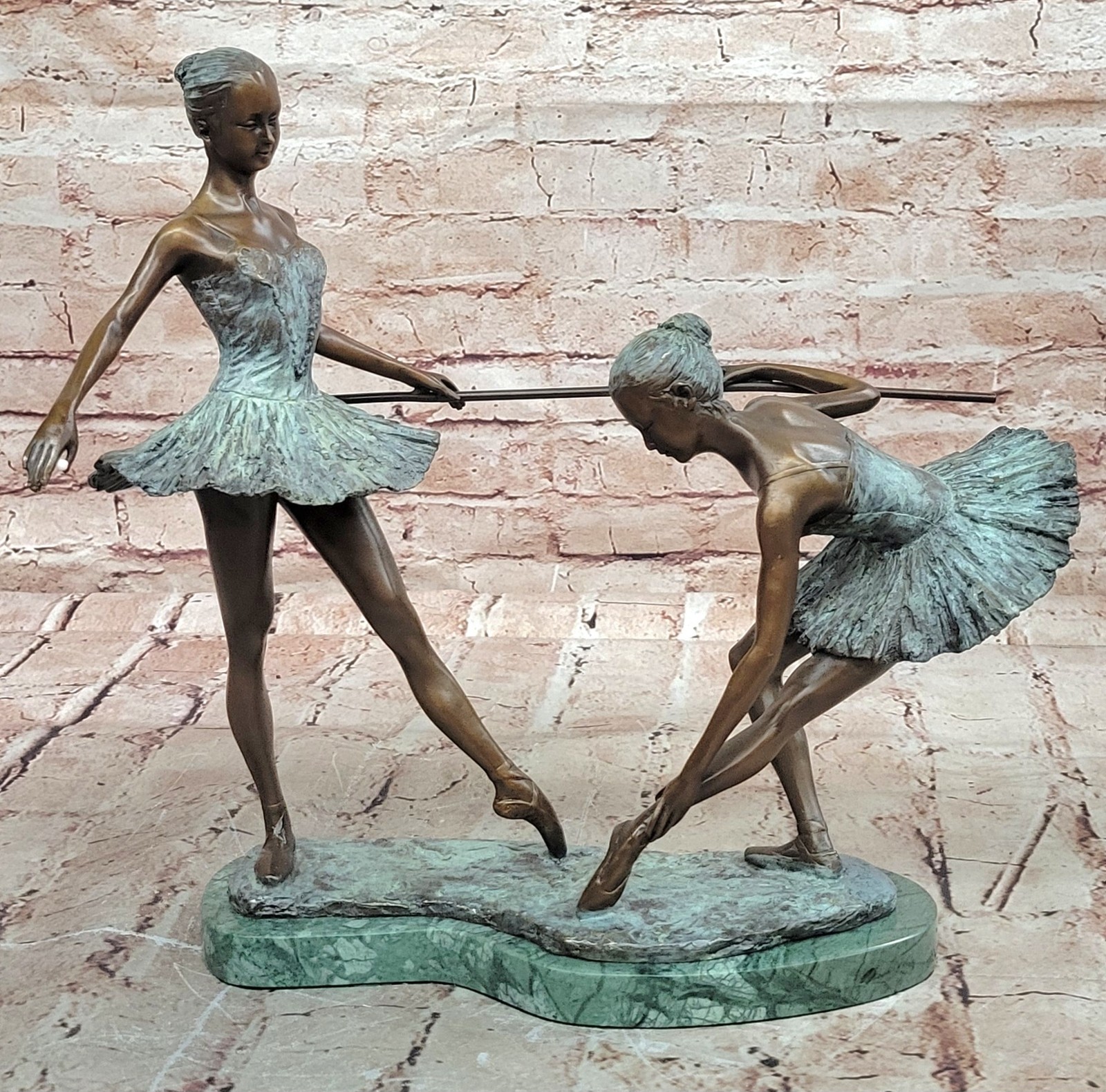 Bronze Ballet Dancer Statue Ballerina Bronze Sculpture on Marble Base Figurine