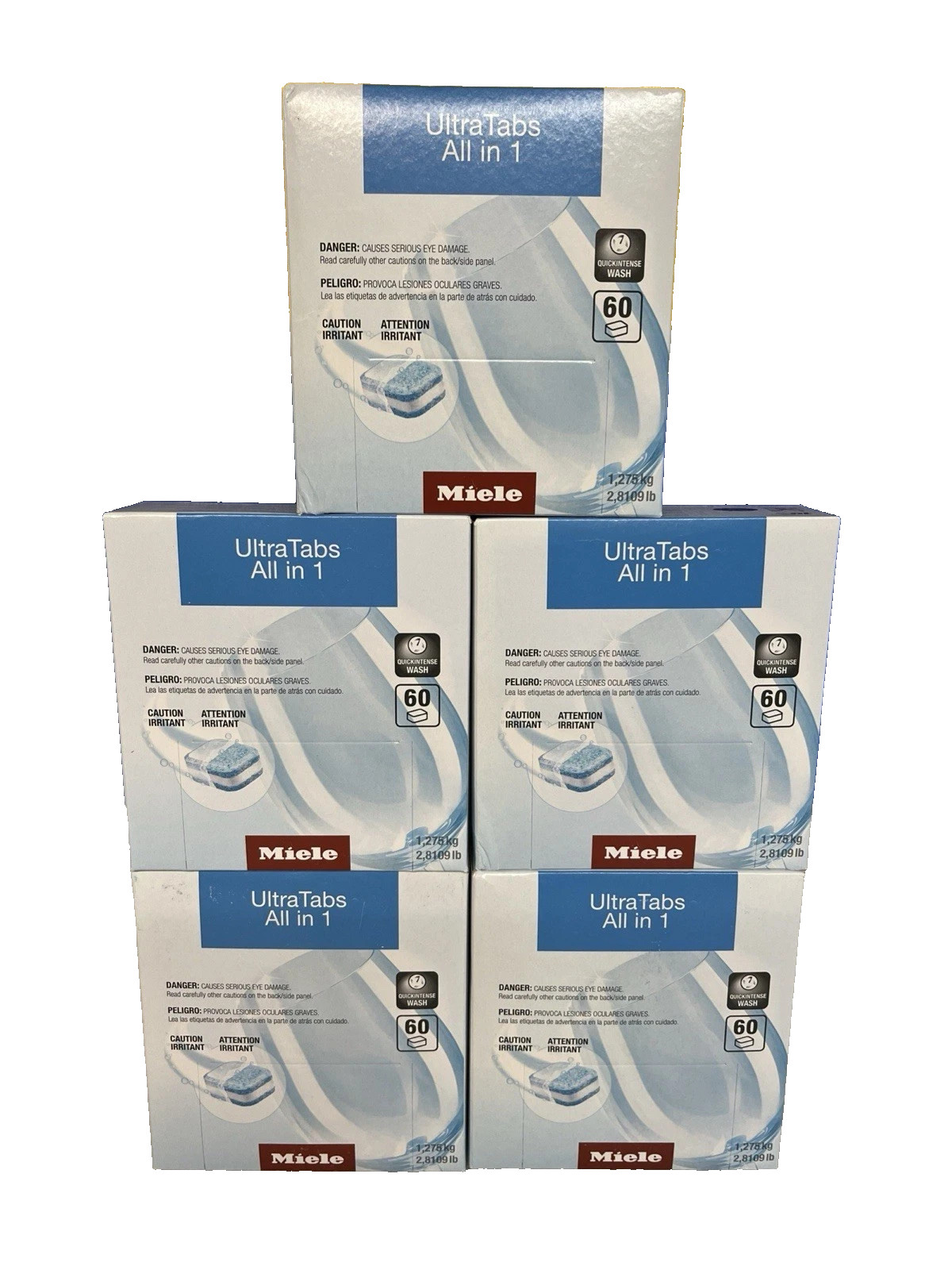 Miele Ultra Tabs All in 1 Dishwasher Tablets 60 Count Box Lot Of 5 Boxes New Miele Ultra Tabs All in 1 Dishwasher Tablets 60 Count Box Lot Of 5 Boxes New