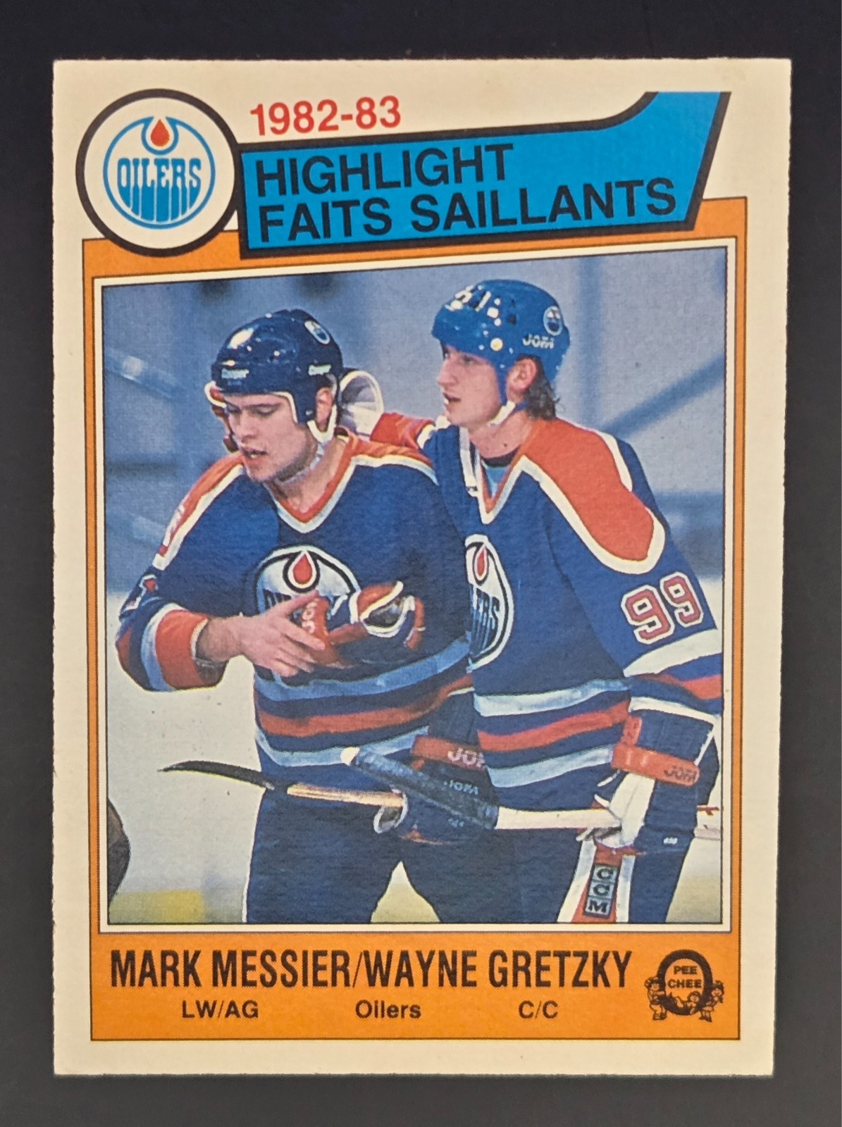 1983-84 O-Pee-Chee - Season Highlight Wayne Gretzky, Mark Messier #23 EX 1983-84 O-Pee-Chee - Season Highlight Wayne Gretzky, Mark Messier #23 EX