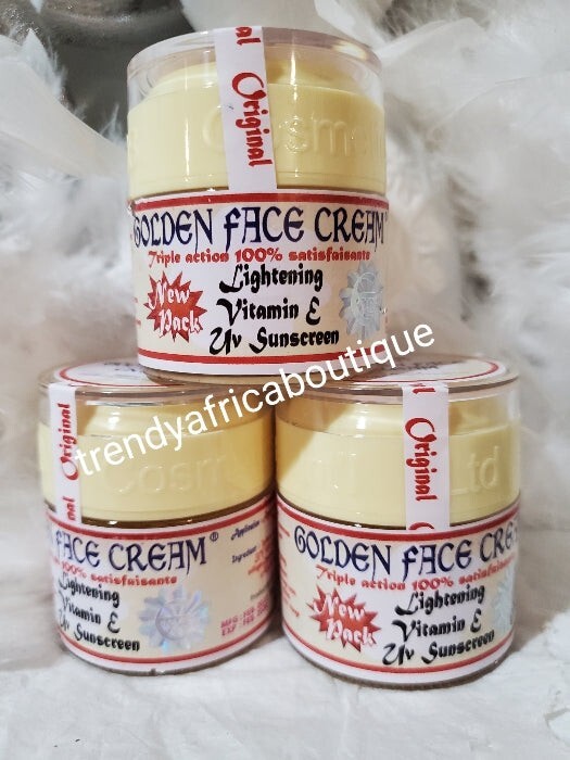 X3 jar Authentic Golden FACE Cream. Triple Action Anti Sun Burn, BEWARE OF FAKE X3 jar Authentic Golden FACE Cream. Triple Action Anti Sun Burn, BEWARE OF FAKE