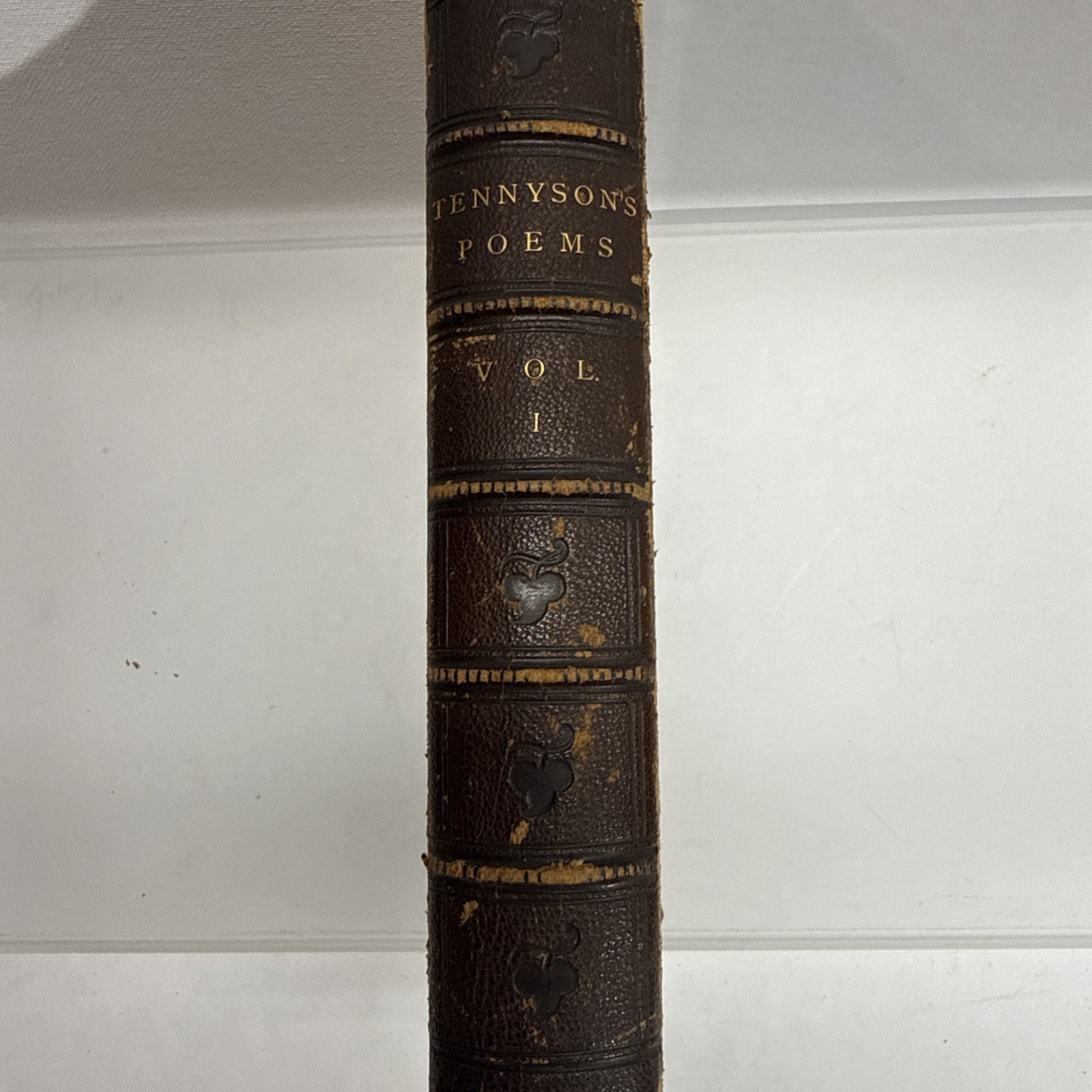 TENNYSON'S POEMS HARDCOVER ANTIQUARIAN ILLUSTRATED POETRY 1865 INSCRIBED