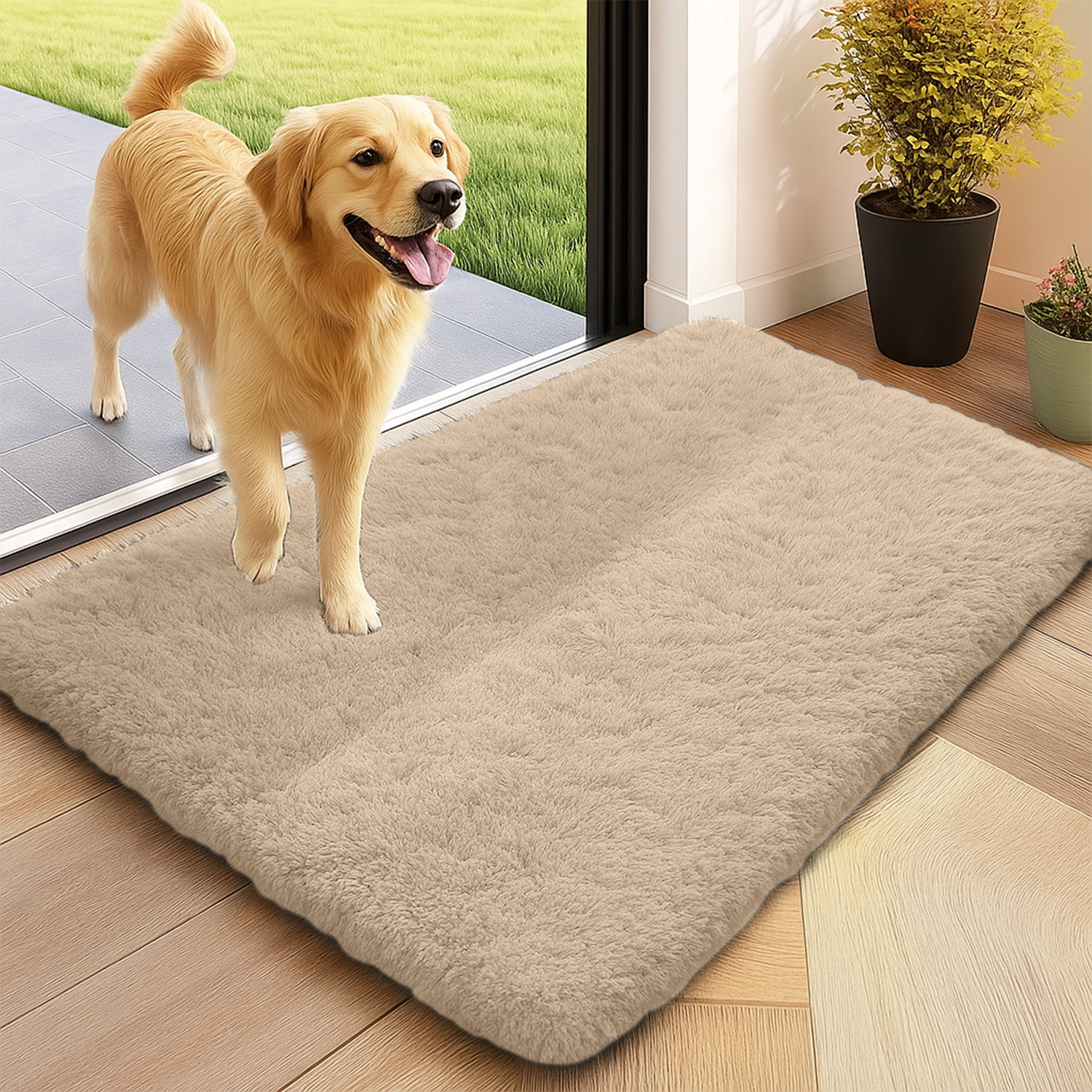Absorbent Shaggy Door Mat Non Skid Indoor Entrance Floor Rug Washable Rugs Absorbent Shaggy Door Mat Non Skid Indoor Entrance Floor Rug Washable Rugs