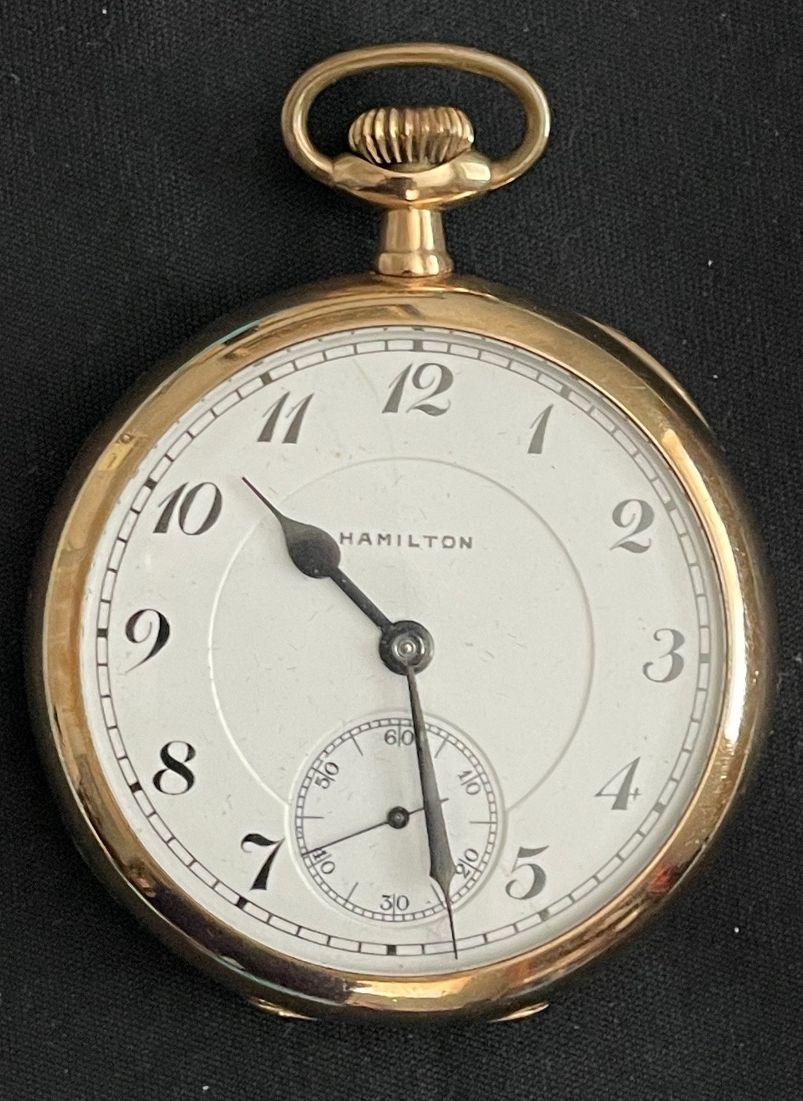 Antique 1918 Hamilton Grade 956 Model 2 16s 17j set in Fahys 25 year GF Case