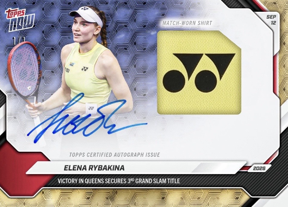 2026 Topps Now Tennis Elena Rybakina US Open Champion Card 22 Presale
